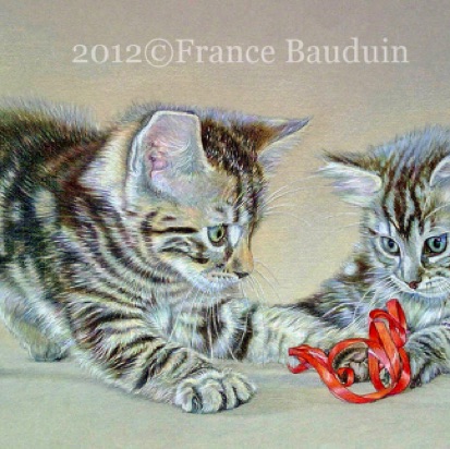 Gold & Silver - 21 hours
Daler-Rowney Pastel Paper
10" x 16"
Laila's 1st litter